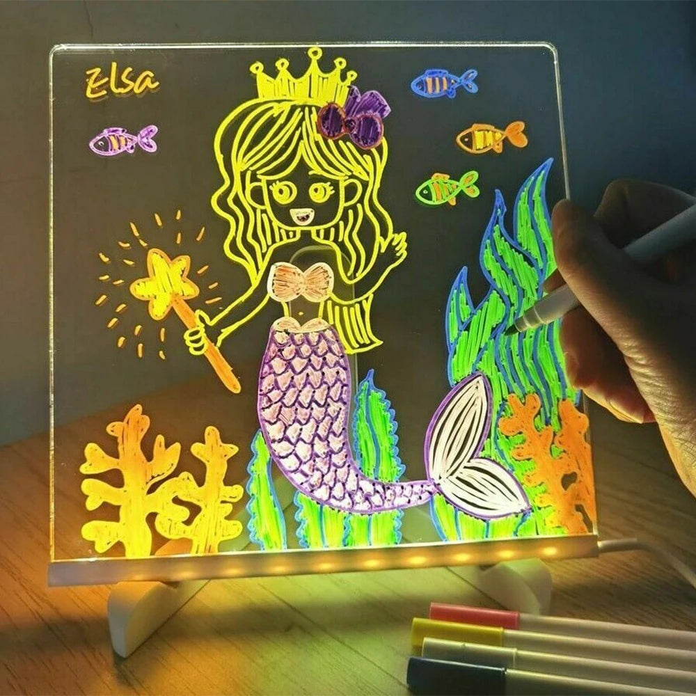 TABLEAU À DESSIN LED AVEC COULEURS