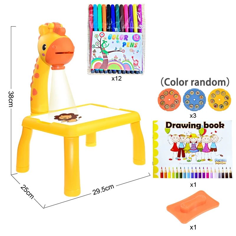 CHILDREN'S LED PROJECTOR DRAWING TABLE