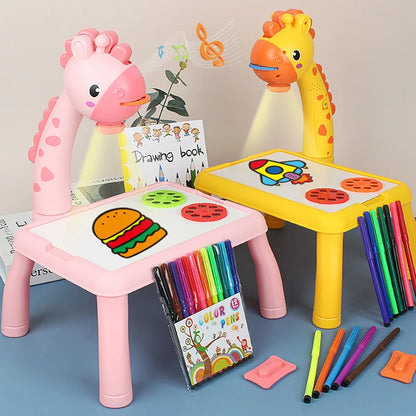 CHILDREN'S LED PROJECTOR DRAWING TABLE