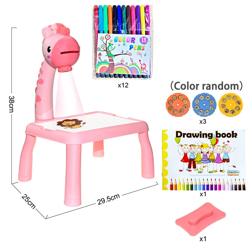 CHILDREN'S LED PROJECTOR DRAWING TABLE