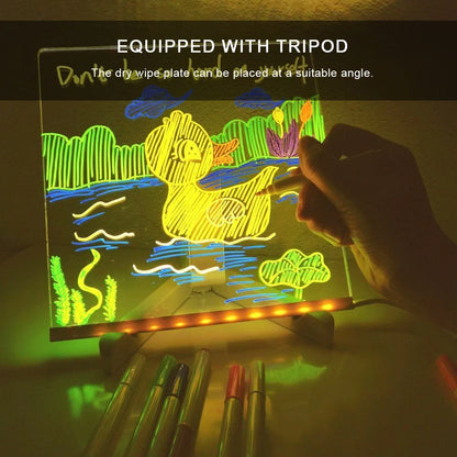 TABLEAU À DESSIN LED AVEC COULEURS